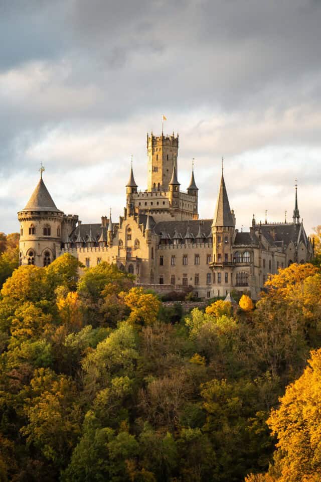 Marienburg Castle in autumn light (Photo by Zagatta via Wikipedia)