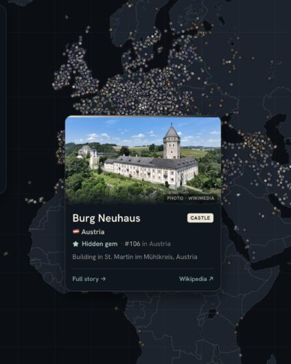 Screenshot of thecastlemap.com